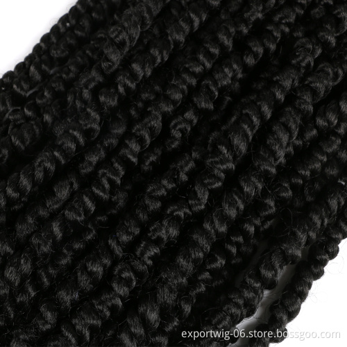 Pre-Twisted Hair 18 Inch Faux Locs Water Wave Crochet Braid French Curls Long Locs Urtra Synthetic Braiding Jumbo Ombre